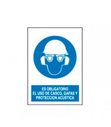  Obligatorio casco, gafas, prot. acústica 
