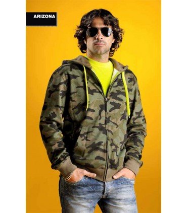Sudadera capucha de camuflaje