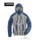 Sudadera capucha marino y gris