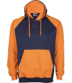 Sudadera capucha naranja y marino