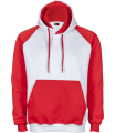 Sudadera capucha blanca y roja
