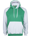 Sudadera capucha blanca y verde