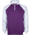Sudadera combinada morada y blanca para peñas