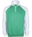 Sudadera combinada verde y blanca para peñas